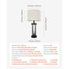VEVOR Table Lamps Set of 2, Dimmable Farmhouse Bedside Nightstand Lamps, Vintage Lamp with LED Bulb and Linen Shades, Bedside Lamp with USB C+A Ports & AC Outlet, for Living Room, Bedroom & Office