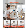 VEVOR Can Sealer Machine, Automatic Commercial Soda Can Sealing Machine for 2.17 in (55 mm) Aluminum and Plastic Cans, Height Adjustable, Steel Housing Beverage Drink Seamer, for Coffee Shop, White