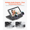 VEVOR Portable DVD Player, 10.1 inch HD Swivel Display Screen, 4 Hours Built-in Rechargeable Battery, Dual Speakers, Support Sync TV/USB/SD Card/CD/DVD, Car Charger, AC Power Adapter, Remote Control