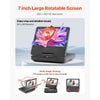 VEVOR Portable DVD Player, 7 inch HD Swivel Display Screen, 4 Hours Built-in Rechargeable Battery, Dual Speakers, Support Sync TV/USB/SD Card/CD/DVD, Car Charger, AC Power Adapter, Remote Control
