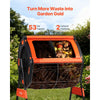 VEVOR Compost Tumbler, 53 Gallon Dual Chamber Outdoor Tumbling Composter with 2 Sliding Doors and Aeration System, Large Easy-Turn Rotating Composting Bin for Outside, Garden, Kitchen, and Yard Waste