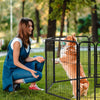 VEVOR Dog Playpen, 8 Pcs 24 x 24 in Panels Foldable Metal Pet Exercise Pen, Dog Fence Indoor and Outdoor Pen with Door, Storage Bag, Top Cover and Bottom Pad, for Dogs, Cats and Other Small Animals