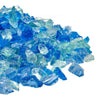 VEVOR Fire Glass, 10 LBS / 4.5 KG Fireplace Rocks, 3/4-Inch / 19.05 mm Reflective Firepit Glass Rock, High Luster Stone Landscaping for Fire Pit Table, Aqua Blue + Caribbean Blue + Aqua Green