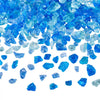 VEVOR Fire Glass, 10 LBS / 4.5 KG Fireplace Rocks, 3/4-Inch / 19.05 mm Reflective Firepit Glass Rock, High Luster Stone Landscaping for Fire Pit Table, Aqua Blue + Caribbean Blue + Aqua Green