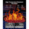 VEVOR Fire Glass, 10 LBS / 4.5 KG Smokeless & High-Temperature Resistant Fireplace Rocks, 3/4-Inch / 19.05 mm Reflective Firepit Glass Rock, High Luster Stone Landscaping for Fire Pit Table, Red