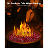 VEVOR Fire Glass, 10 LBS / 4.5 KG Smokeless & High-Temperature Resistant Fireplace Rocks, 3/4-Inch / 19.05 mm Reflective Firepit Glass Rock, High Luster Stone Landscaping for Fire Pit Table, Red