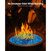 VEVOR Fire Glass, 10 lbs / 4.5 kg High-Temperature Resistant Fireplace Rocks, 3/4-Inch / 19.05 mm Reflective Firepit Glass Beads, High Luster Stone Landscaping for Fire Pit Table, Caribbean Blue
