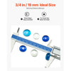 VEVOR Fire Glass, 10LBS / 4.5KG Smokeless & Fireplace Rocks, 3/4-Inch / 19.05 mm Reflective Firepit Glass Beads, High Luster Stone Landscaping for Fire Pit Table, Cobalt Blue + Caribbean Blue + Clear