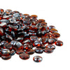 VEVOR Fire Glass, 10LBS / 4.5KG High-Temperature Resistant Fireplace Rocks, 3/4-Inch / 19.05 mm Reflective & Smokeless Firepit Glass Beads, High Luster Stone Landscaping for Fire Pit Table, Rich Amber