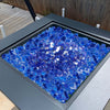 VEVOR Fire Glass, 20LBS / 9KG High-Temperature Resistant Fireplace Rocks, 1/2-Inch / 12.7 mm Reflective & Smokeless Firepit Glass Rock, High Luster Stone Landscaping for Fire Pit Table, Cobalt Blue