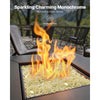 VEVOR Fire Glass, 10 LBS / 4.5 KG High-Temperature Resistant Fireplace Rocks, 1/2-Inch / 12.7 mm Reflective & Smokeless Firepit Glass Rock, High Luster Stone Landscaping for Fire Pit Table, Gold