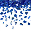 VEVOR Fire Glass, 10LBS / 4.5KG High-Temperature Resistant Fireplace Rocks, 1/4-Inch / 6.35 mm Reflective & Smokeless Firepit Glass Rock, High Luster Stone Landscaping for Fire Pit Table, Cobalt Blue