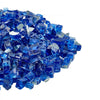 VEVOR Fire Glass, 35LBS / 15.88KG High-Temperature Resistant Fireplace Rocks, 1/2-Inch / 12.7mm Reflective & Smokeless Firepit Glass Rock, High Luster Stone Landscaping for Fire Pit Table, Cobalt Blue