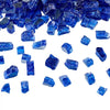 VEVOR Fire Glass, 35LBS / 15.88KG High-Temperature Resistant Fireplace Rocks, 1/2-Inch / 12.7mm Reflective & Smokeless Firepit Glass Rock, High Luster Stone Landscaping for Fire Pit Table, Cobalt Blue