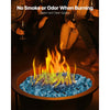 VEVOR Fire Glass, 10 LBS / 4.5 KG High-Temperature Resistant Fireplace Rocks, 1/2-Inch / 12.7 mm Reflective & Smokeless Firepit Glass Rock, High Luster Stone Landscaping for Fire Pit Table, Aqua Blue