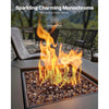 VEVOR Fire Glass, 20 LBS / 9.0 KG High-Temperature Resistant Fireplace Rocks, 1/2-Inch / 12.7 mm Reflective & Smokeless Firepit Glass Rock, High Luster Stone Landscaping for Fire Pit Table, Copper