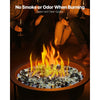 VEVOR Fire Glass, 10 LBS / 4.5 KG High-Temperature Resistant Fireplace Rocks, 1/2-Inch / 12.7 mm Reflective Firepit Glass Rock, High Luster Stone Landscaping for Fire Pit Table, Copper + Clear + Gold