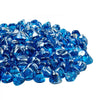 VEVOR Fire Glass, 20 LBS / 9 KG High-Temperature Resistant Fireplace Rocks, 1 Inch / 25.4 mm Reflective Firepit Glass Diamond Beads, High Luster Stone Landscaping for Fire Pit Table, Caribbean Blue