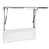 VEVOR Concession Window Folding Shelf 36x36in Aluminum Alloy Service Window, for Food Truck, Up to 85 Degrees, with Awning Door and Drag Hook, Rainwater Resistant