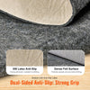 VEVOR - Slip-Resistant Rug Pad - Protective Cushioning Carpet Pad - 9' x 12' - 1/4"Thick - Dual Surface - Polyester Felt + Latex - Gray - 10-11㎡ Area Carpet Padding Rug Cushion Safe for All Floors