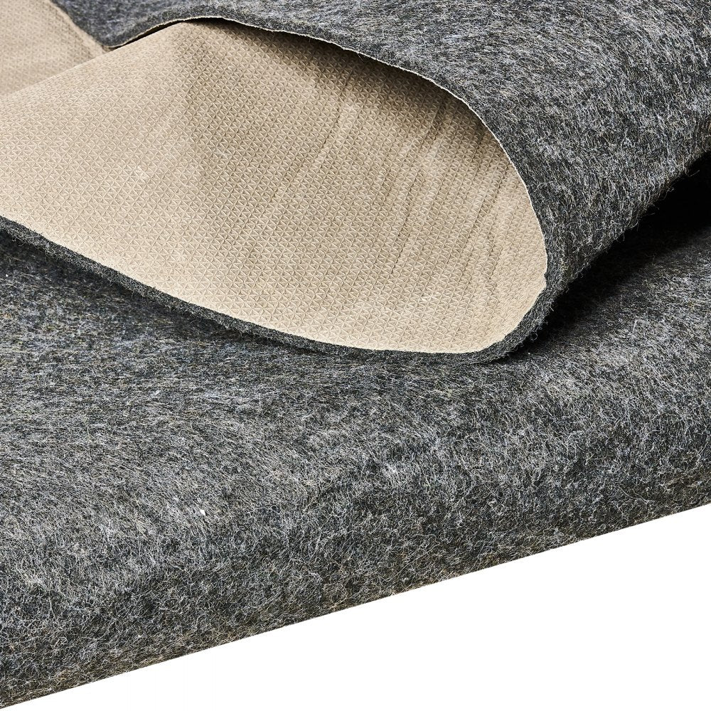 VEVOR - Slip-Resistant Rug Pad - Protective Cushioning Carpet Pad - 8' x 10' - 1/4"Thick - Dual Surface - Polyester Felt + Latex - Gray - 7-8㎡ Area Carpet Padding Rug Cushion Safe for All Floors