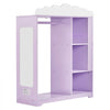 VEVOR Kids Dress Up Storage, with Jewelry Cabinet, Dress Up Closet with Mirror and Shelves, Princess Costumes Wardrobe Closet, Toddler Costume Organizer Armoire, for Bedroom, Kids Room, Girls, Purple