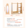 VEVOR Kids Dress Up Storage, with Mirror, Dress Up Closet, Toddler Wardrobe Closet for Little Girls, Armoire with Shelves & Bottom Tray, Costume Organizer, Toddler Room Furniture, for Bedroom, Natural