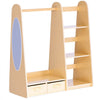 VEVOR Kids Dress Up Storage, with Mirror, Dress Up Closet, Toddler Wardrobe Closet for Little Girls, Armoire with Shelves & Bottom Tray, Costume Organizer, Toddler Room Furniture, for Bedroom, Natural