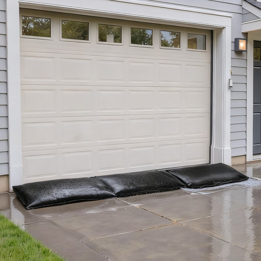 VEVOR Flood Barrier, 6 Pack, 2.7 x 1.4 ft Flood Bags Activated by Water, Reusable Water Absorbent Barrier, Sandless Sandbags Blockage, Flooding Prevention Bags for Home, Doorways, Basement, Garage