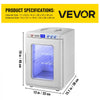 VEVOR Reptile Incubator, 25L Scientific Lab Incubator, Cooling and Heating 5 °C to 42 °C Automatic Incubator, 12V/110V White Reptile Egg Breeding Hatchery Work for Thermostats Snakes and Turtles
