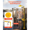 VEVOR Emergency Shower Eye Wash Station, 34.25 x 15.75 x 91.73 Inch 304 Stainless Steel Eyewash and Shower Combination, OSHA-Approved First Aid Eye Wash Station, for Schools, Labs, Factories, Yellow