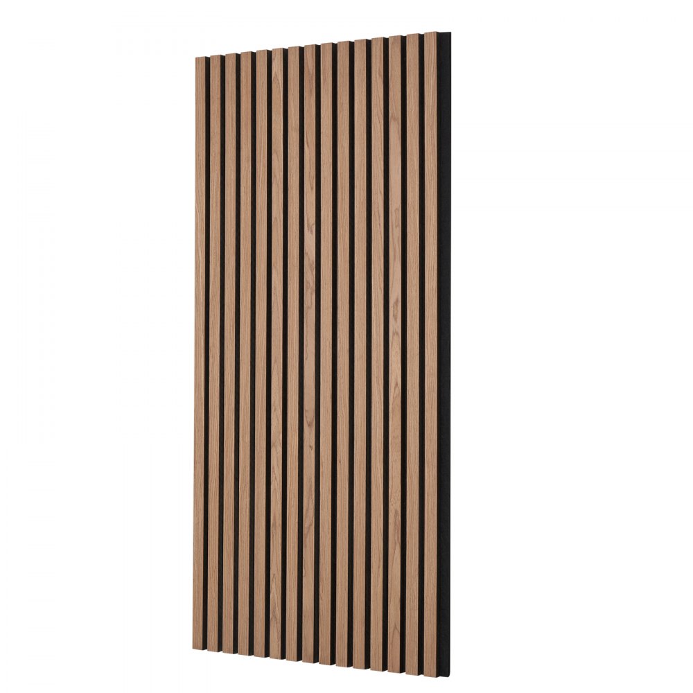 VEVOR Wood Slat Acoustic Panels, 23.6 x 47.2 inch, MDF Accent Wooden Wall Panels for Modern Interior Wall, Faux Wood Wall Board Panels for Stylish Decor and Noise Reduction, Walnut