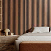 VEVOR Wood Slat Acoustic Panels, 7.9 x 94.5 inch, MDF Accent Wooden Wall Panels for Modern Interior Wall, Faux Wood Wall Board Panels for Stylish Decor and Noise Reduction, Walnut