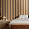VEVOR Wood Slat Acoustic Panels, 7.9 x 94.5 inch, MDF Accent Wooden Wall Panels for Modern Interior Wall Decor, Faux Wood Wall Board Panels for Noise Reduction, Light Oak