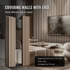 VEVOR Wood Slat Acoustic Panels, 7.9 x 94.5 inch, MDF Accent Wooden Wall Panels for Modern Interior Wall Decor, Faux Wood Wall Board Panels for Noise Reduction, Silver Wood