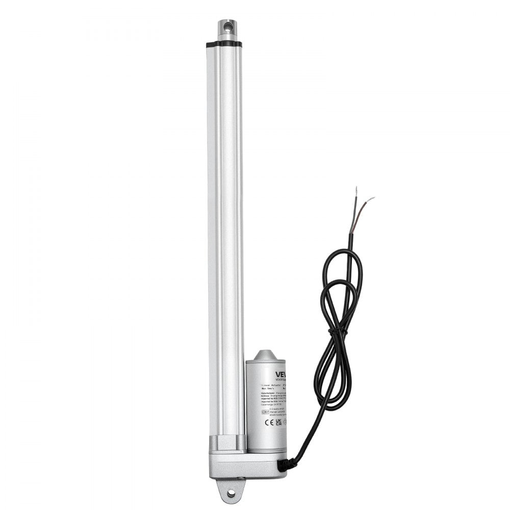 VEVOR 12V Linear Actuator, 12 Inch IP65 Waterproof Linear Actuator, 675lbs/3000N 0.2"/s Motion Actuators with Mounting Bracket for Outdoor Use