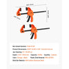 VEVOR Bar Clamps for Woodworking, 2-Pack 12 inch One-Handed Clamp/Spreader, Quick-Grip F-Clamp with 340 lbs Load Limit, Premium Plastic and Carbon Steel, for Woodworking Metal working, Orange + Black