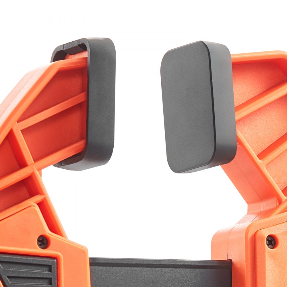 VEVOR Bar Clamps for Woodworking, 2-Pack 12 inch One-Handed Clamp/Spreader, Quick-Grip F-Clamp with 340 lbs Load Limit, Premium Plastic and Carbon Steel, for Woodworking Metal working, Orange + Black