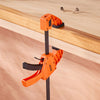 VEVOR Bar Clamps for Woodworking, 2-Pack 12 inch One-Handed Clamp/Spreader, Quick-Grip F-Clamp with 340 lbs Load Limit, Premium Plastic and Carbon Steel, for Woodworking Metal working, Orange + Black