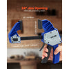 VEVOR Bar Clamps for Woodworking, 2-Pack 24 inch One-Handed Clamp/Spreader, Quick-Grip F-Clamp with 340 lbs Load Limit, Premium Plastic and Carbon Steel, for Woodworking Metal working, Blue + Black