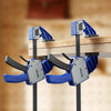 VEVOR Bar Clamps for Woodworking, 2-Pack 24 inch One-Handed Clamp/Spreader, Quick-Grip F-Clamp with 340 lbs Load Limit, Premium Plastic and Carbon Steel, for Woodworking Metal working, Blue + Black