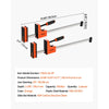 VEVOR Bar Clamps for Woodworking, 2-Pack 24 inch Parallel Clamp Set, F-Clamp with 1500 lbs Load Limit, Even Pressure, High-strength Plastic and Carbon Steel, for Woodworking Metal Working, Orange