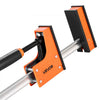 VEVOR Bar Clamps for Woodworking, 2-Pack 24 inch Parallel Clamp Set, F-Clamp with 1500 lbs Load Limit, Even Pressure, High-strength Plastic and Carbon Steel, for Woodworking Metal Working, Orange