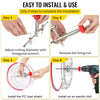 VEVOR Adjustable Hole Saw Cutter Kit, 1-5/8" to 8" (40-200 mm), Two Replaceable Pilot Drill Bits, Twin Blade Recessed Hole Saw with PC Dust Shield, for Recessed Lights, Ceiling Speakers, Vent Holes