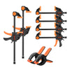 VEVOR Bar Clamps for Woodworking, 8-Pack, 6" and 12", with Spring Clamps, One-Handed Clamp/Spreader, 154 lbs Load Limit, Quick Release, Self-Locking Design, for Wood Working and Metal Working