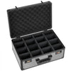VEVOR Graded Card Case 4 Row 162 PSA Slab Storage Box with Combination Lock, Baseball Sports Trading Cards Holder Collector with 12 Dividers, Holds 130 SGC 115 BGS 585 Top Loaders & 999+ Loose Cards