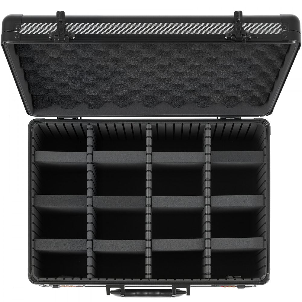 VEVOR Graded Card Case 4 Row 162 PSA Slab Storage Box with Combination Lock, Baseball Sports Trading Cards Holder Collector with 12 Dividers, Holds 130 SGC 115 BGS 585 Top Loaders & 999+ Loose Cards