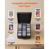VEVOR Graded Card Case 3 Row 150 PSA Slab Storage Box with Secure Lock, Baseball Sports Trading Cards Holder Collector with 12 Dividers, Key, Holds 100 SGC 80 BGS 500 Top Loaders & 999+ Loose Cards