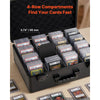 VEVOR Graded Card Case 4 Row 152 PSA Slab Storage Box TSA Approved Lock, Baseball Sports Trading Cards Holder Collector, with 12 Dividers, Holds 120 SGC 100 BGS 550 Top Loaders & 999+ Loose Cards