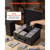 VEVOR Graded Card Case 3 Row 180 PSA Slab Storage Box with Secure Lock, Baseball Sports Trading Cards Holder Collector with 12 Dividers, Key, Holds 120 SGC 100 BGS 520 Top Loaders & 999+ Loose Cards